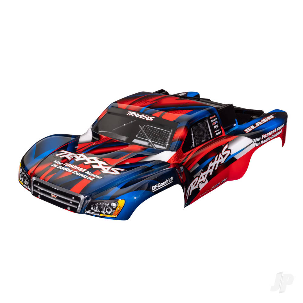 Body Slash 2WD (also fits Slash VXL & Slash 4X4) red & blue (painted decals applied)