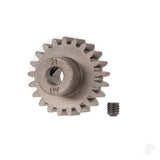 Gear 21-T pinion (1.0 metric pitch) (fits 5mm shaft)/ set screw (for use only with steel spur gears)