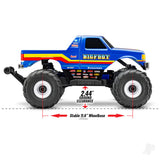 Bigfoot HD BL-2S 1:10 4WD RTR Monster Truck Blue (+ TQ 2-ch BL-2S 3300kV Classic Replica No. 8 Clipless Body)
