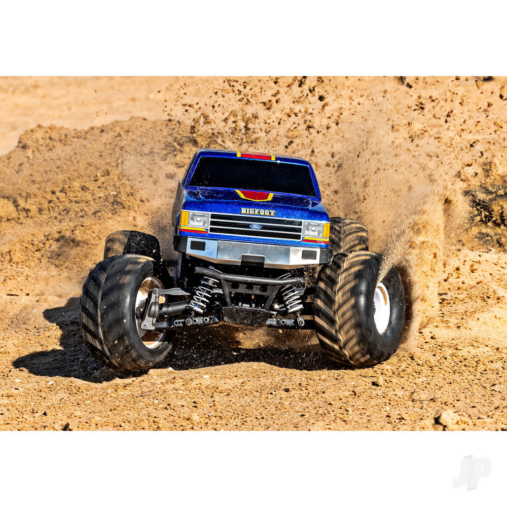 Bigfoot HD BL-2S 1:10 4WD RTR Monster Truck Blue (+ TQ 2-ch BL-2S 3300kV Classic Replica No. 8 Clipless Body)