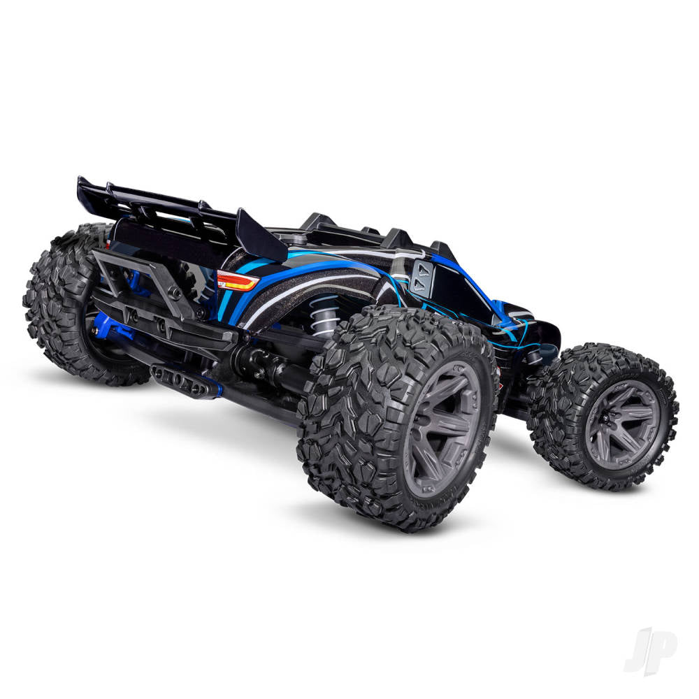 Traxxas 1/10 Rustler 4X4 BL-2S - 4WD RTR Brushless Electric Stadium Truck - Blue (+ TQ 2-ch/BL-2s/3300kV)