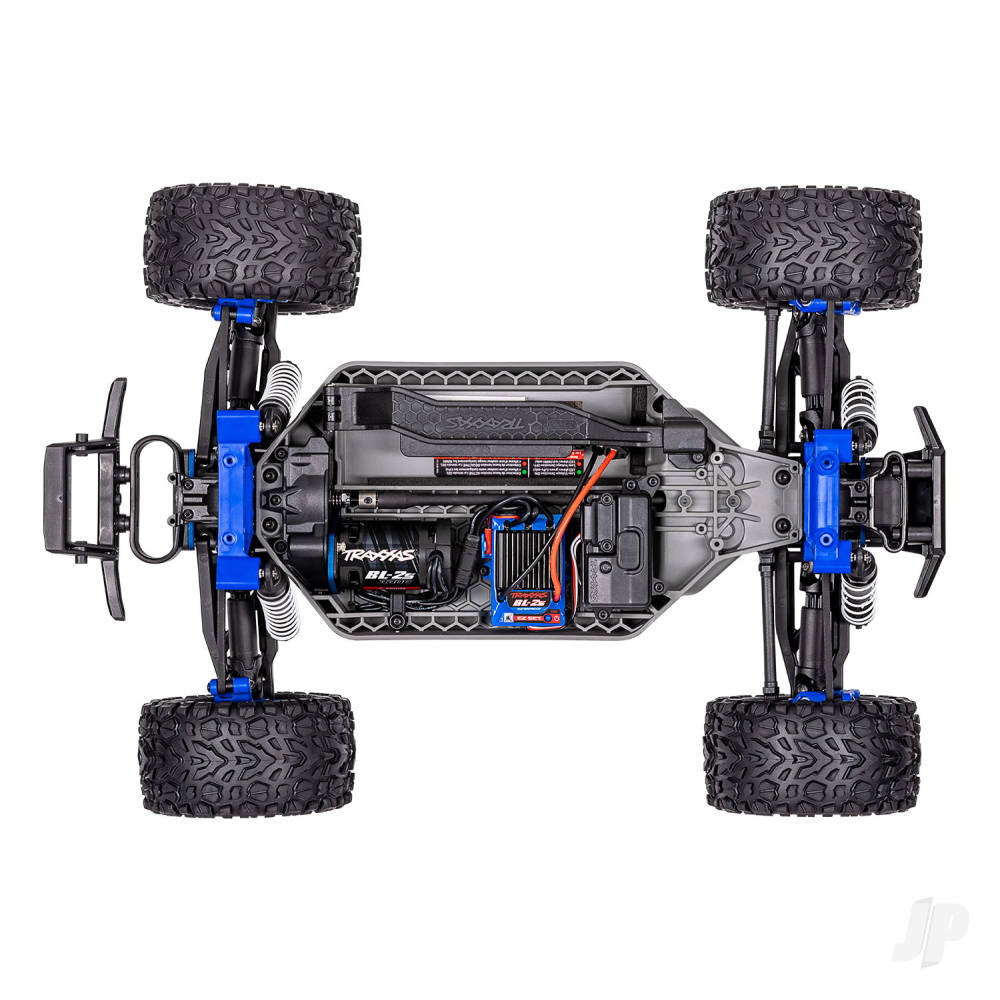 Traxxas 1/10 Rustler 4X4 BL-2S - 4WD RTR Brushless Electric Stadium Truck - Blue (+ TQ 2-ch/BL-2s/3300kV)