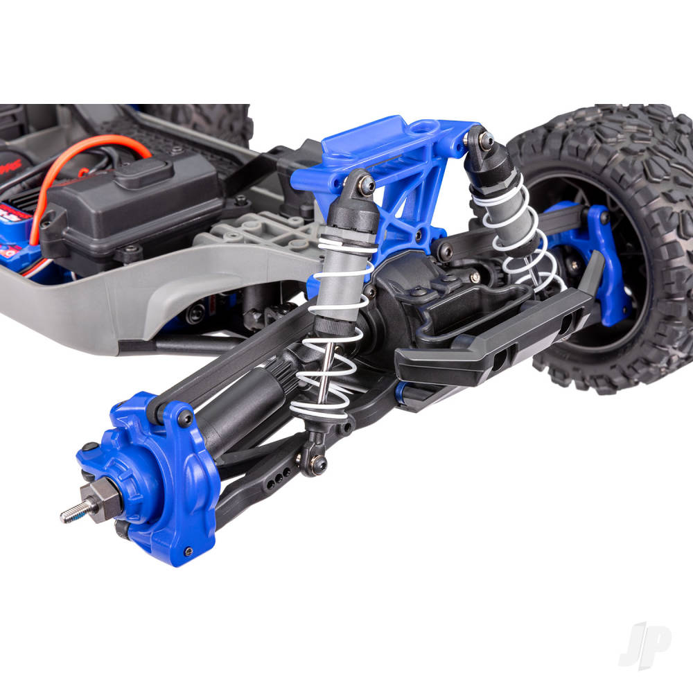 Traxxas 1/10 Rustler 4X4 BL-2S - 4WD RTR Brushless Electric Stadium Truck - Blue (+ TQ 2-ch/BL-2s/3300kV)