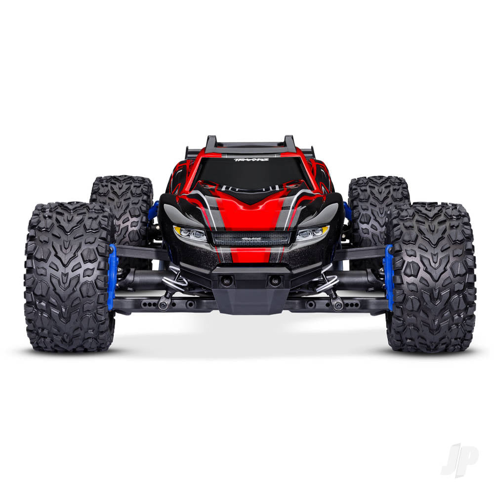 Traxxas 1/10 Rustler 4X4 BL-2S - 4WD RTR Brushless Electric Stadium Truck - Red (+ TQ 2-ch/BL-2s/3300kV)