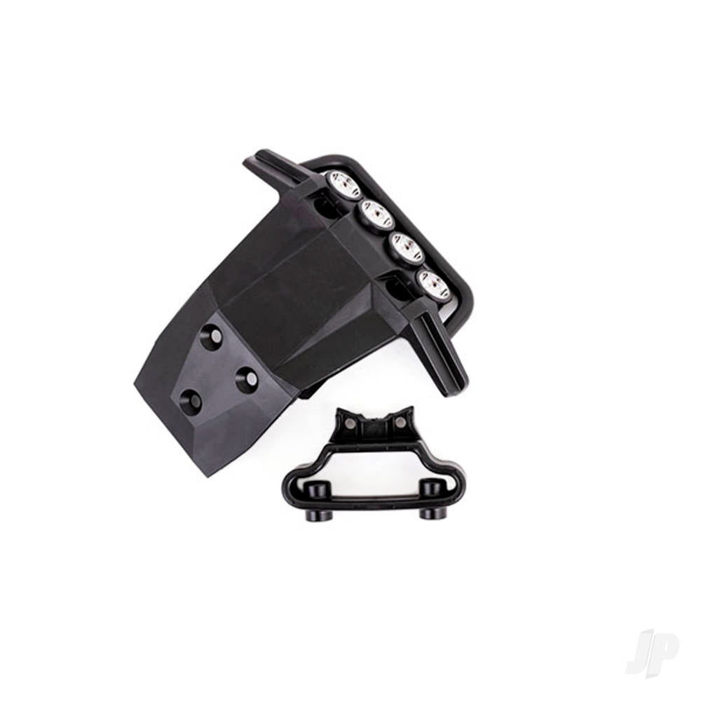 Bumper front / bumper support (fits 4WD Rustler) (for LED light kit installation)