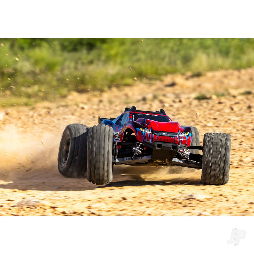 Traxxas Rustler 1:10 4WD RTR Stadium Truck, -Red (+ TQi Sport 2-ch - TSM - VX3 - Velineon V3200 - Clipless Body)
