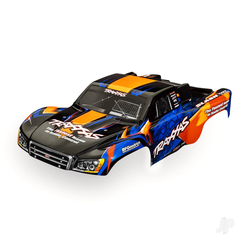 Body Slash VXL 2WD (also fits Slash 4X4) orange & blue (painted decals applied)