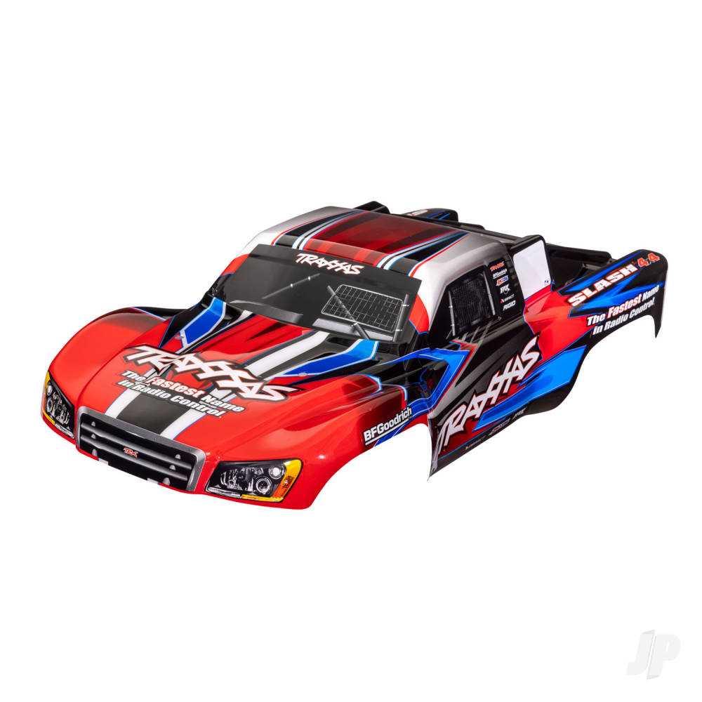 Body Slash 4X4 (also fits Slash VXL & Slash 2WD) red & blue (painted decals applied)