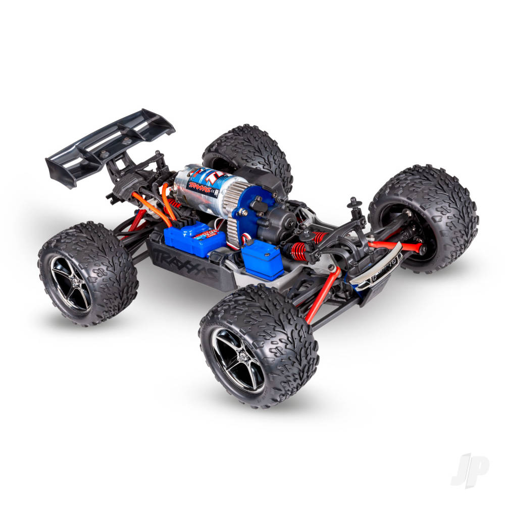 Traxxas E-Revo 1:16 4X4 Monster Truck - Blue (+ TQ 2-ch/XL-2.5/Titan 550/6-Cell NiMH/USB-C charger)