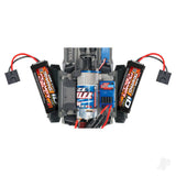 Traxxas E-Revo 1:16 4X4 Monster Truck - Red Blue (+ TQ 2-ch/XL-2.5/Titan 550/6-Cell NiMH/USB-C charger)