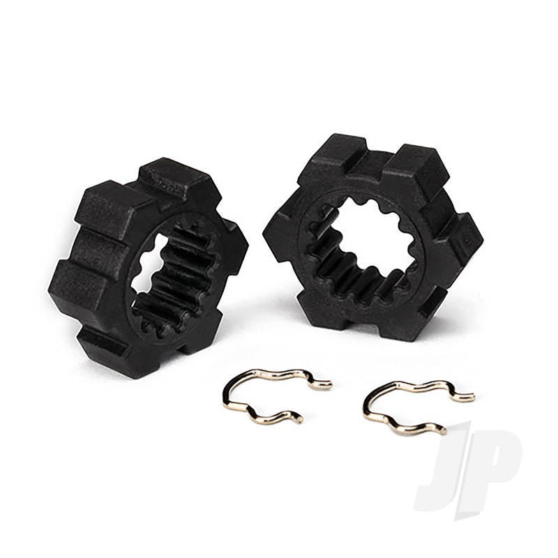 Traxxas Wheel hubs hex (2) hex clips (2)