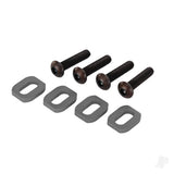 Washers motor mount aluminium (gray-anodised) (4)/ 4x18mm BCS (4)
