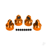 Shock caps aluminium (orange-anodised) GTX shocks (4)/ spacers (8)