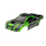 Body XRT green (painted decals applied) (assembled with front & rear body supports for clipless mounting roof & hood skid pads)