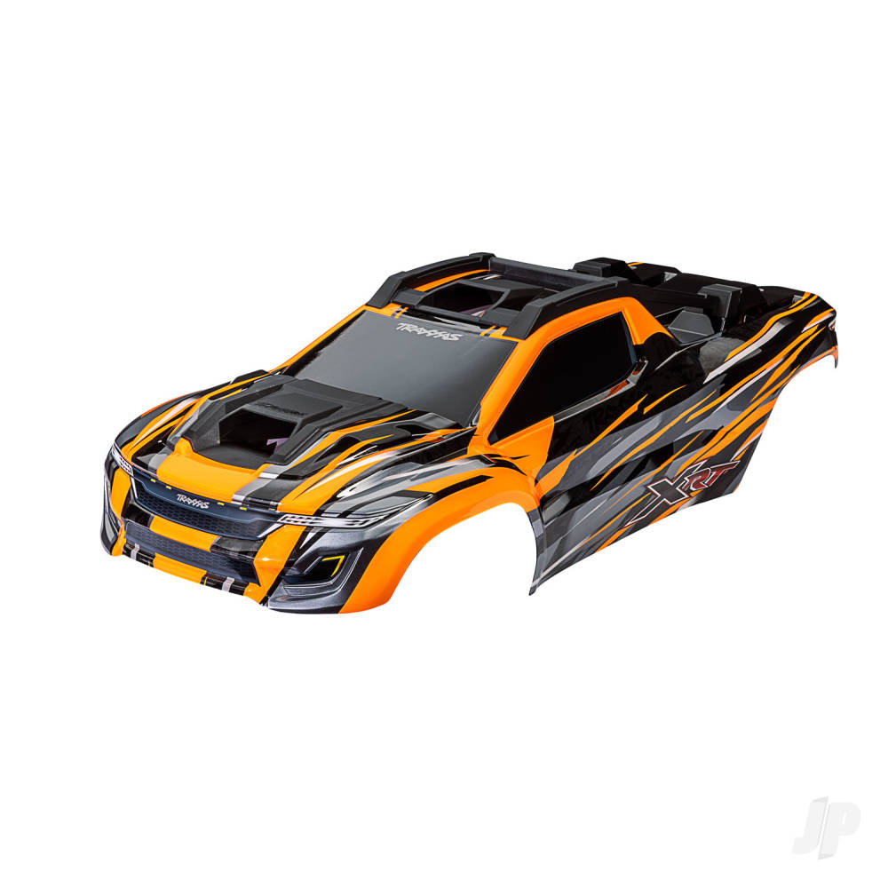 Body XRT orange (painted decals applied) (assembled with front & rear body supports for clipless mounting roof & hood skid pads)