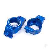 Caster blocks (c-hubs) 6061-T6 aluminium (blue-anodised) left & right