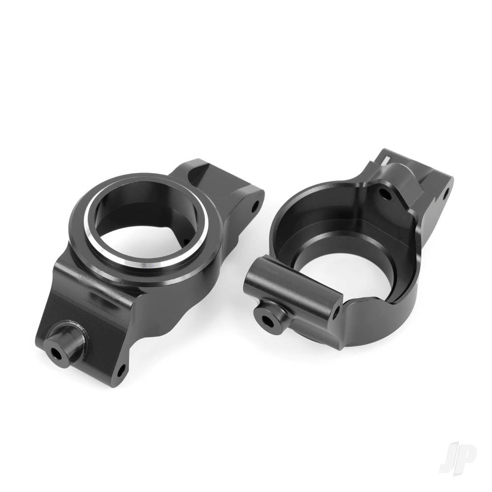 Caster blocks (c-hubs) 6061-T6 aluminium (gray-anodised) left & right
