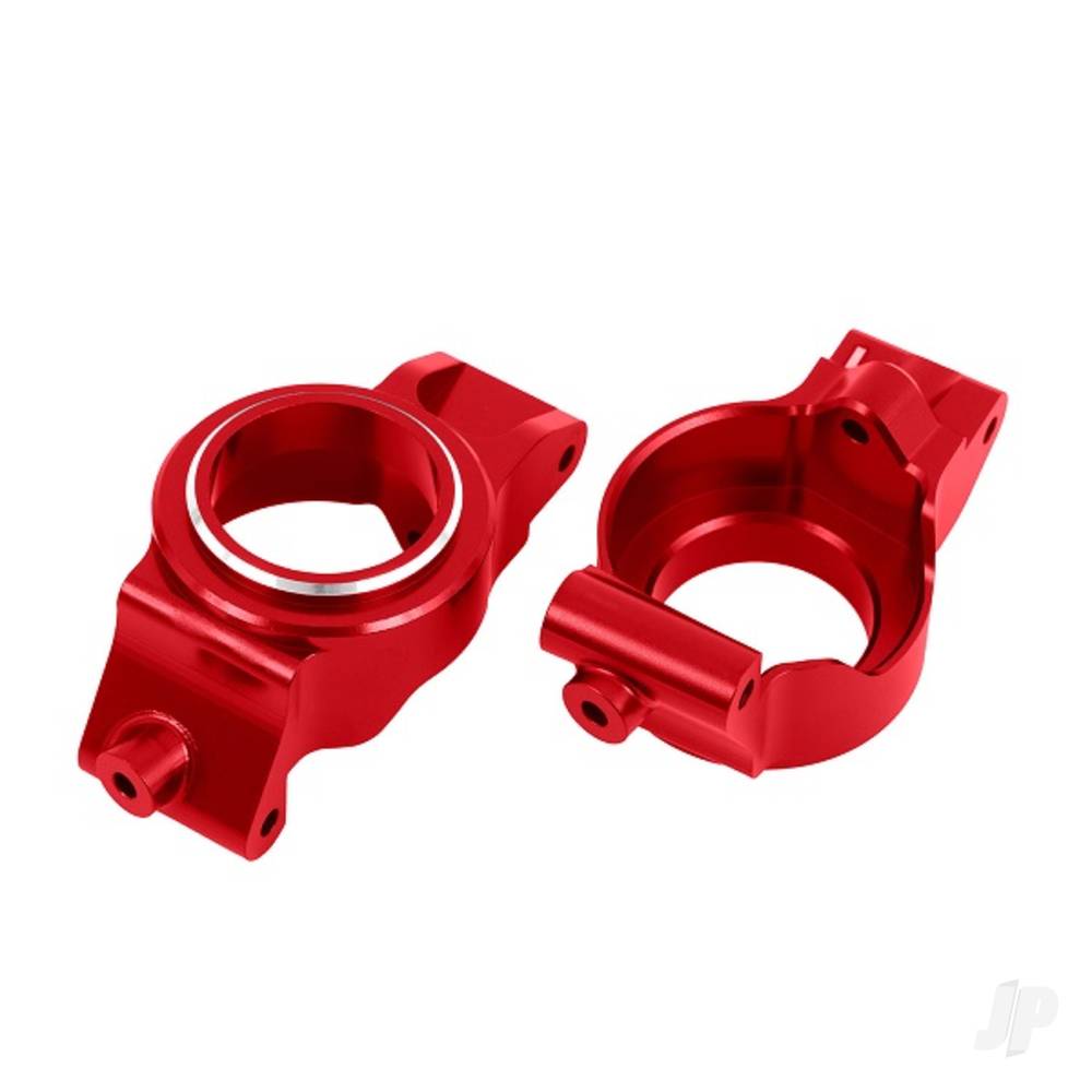 Caster blocks (c-hubs) 6061-T6 aluminium (red-anodised) left & right