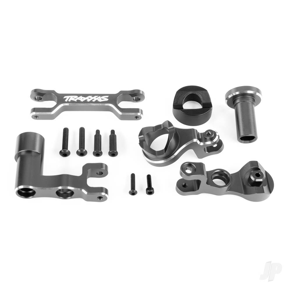 Steering bellcranks (left & right)/ drag link (6061-T6 aluminium gray-anodised) (fits XRT)