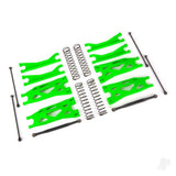 Suspension kit X-Maxx WideMaxx green (includes front & rear suspension arms front toe links driveshafts shock springs)