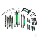 Long arm lift kit TRX-4 complete (includes green powder coated links green-anodised shocks)