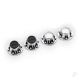 Center caps wheel (satin chrome) (4) (requires #8255A extended thread stub axle)