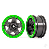 Wheels TRX-4 Sport 2.2 (gray green beadlock style) (2)