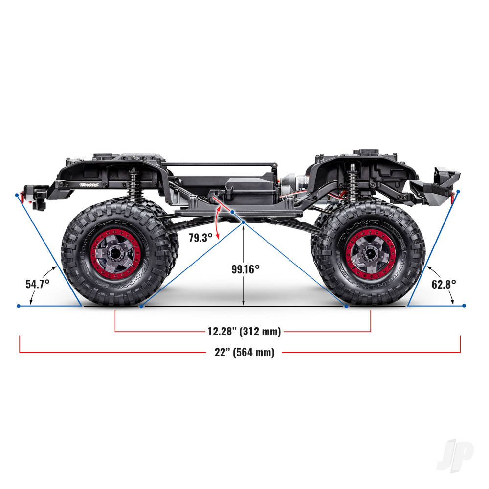 Traxxas TRX-4 Sport High Trail Edition 1:10 4WD Electric Trail Crawler - Metallic Red (+ TQi 4-ch/XL-5 HV/Titan 550)