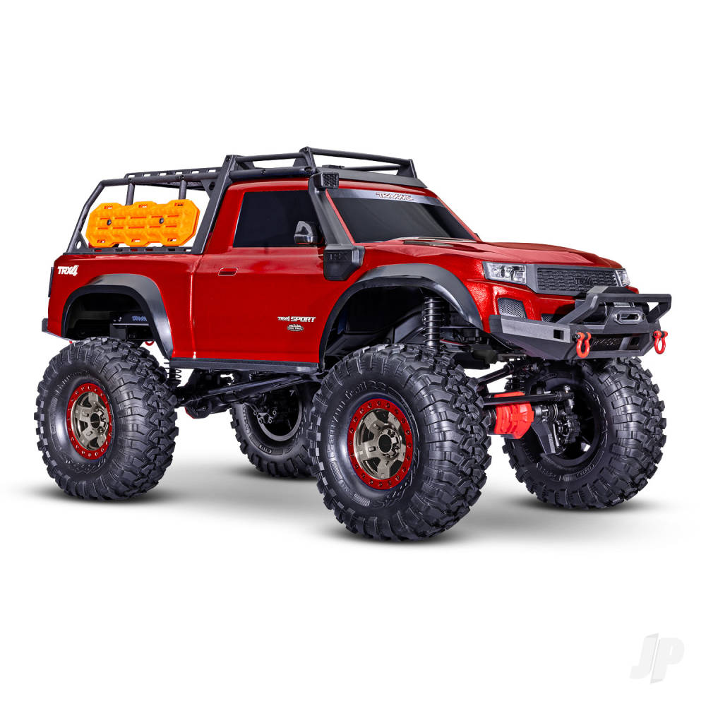 Traxxas TRX-4 Sport High Trail Edition 1:10 4WD Electric Trail Crawler - Metallic Red (+ TQi 4-ch/XL-5 HV/Titan 550)