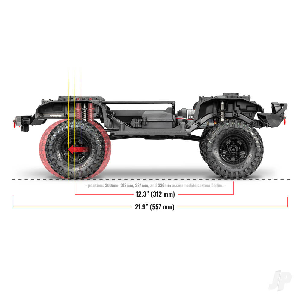 Traxxas TRX-4 Sport 1:10 4X4 Electric All-Terrain Crawler Truck Grey (+ TQ 2-ch XL-5 HV Titan 550 Clipless Body)