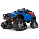 TRX-4 Sport with Deep-Terrain Traxx 1:10 4X4 Electric All-Terrain Crawler with Clipless Body Blue (+ TQ 2-ch XL-5 HV Titan 550)