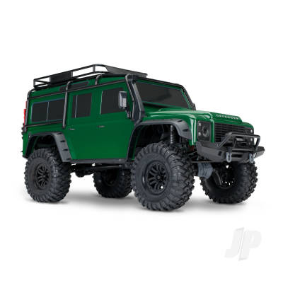 TRX-4 Land Rover Defender 1:10 4X4 Electric Trail Crawler with Winch - Green (+ TQi 4-ch XL-5 HV Titan 550-Clipless Body)