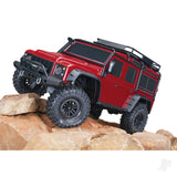 TRX-4 Land Rover Defender 1:10 4X4 Electric Trail Crawler - Red (+ TQi 4-ch - XL-5 HV-Titan 550- Clipless Body)