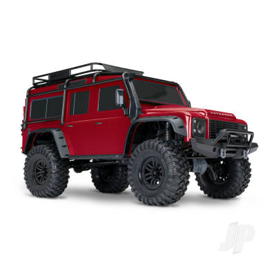 TRX-4 Land Rover Defender 1:10 4X4 Electric Trail Crawler - Red (+ TQi 4-ch - XL-5 HV-Titan 550- Clipless Body)