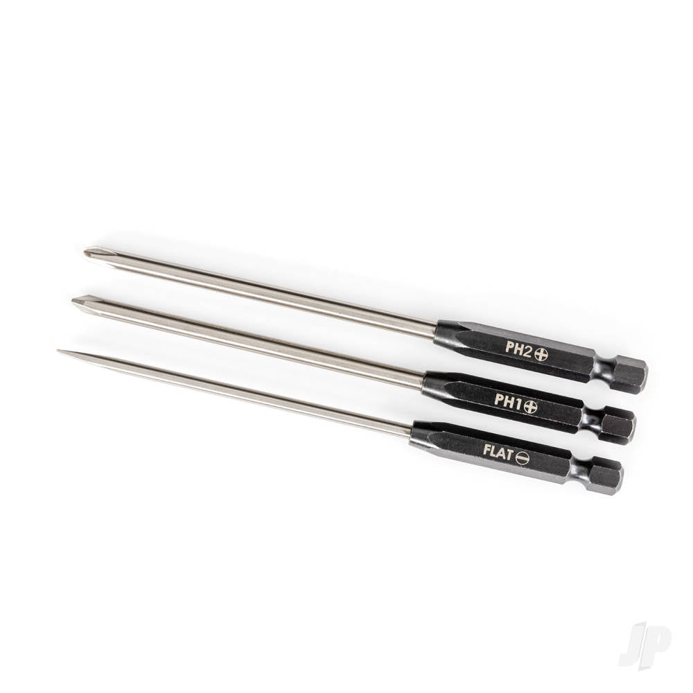 Speed Bit Set screwdriver 3-piece straight (3mm slotted #1 Phillips and #2 Phillips bits) 1/4in drive