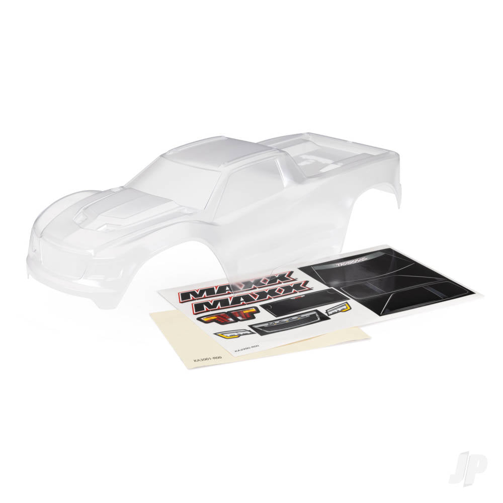 Traxxas Body Maxx heavy duty (clear requires painting)/ window masks/ decal sheet (fits Maxx with extended chassis (352mm wheelbase))