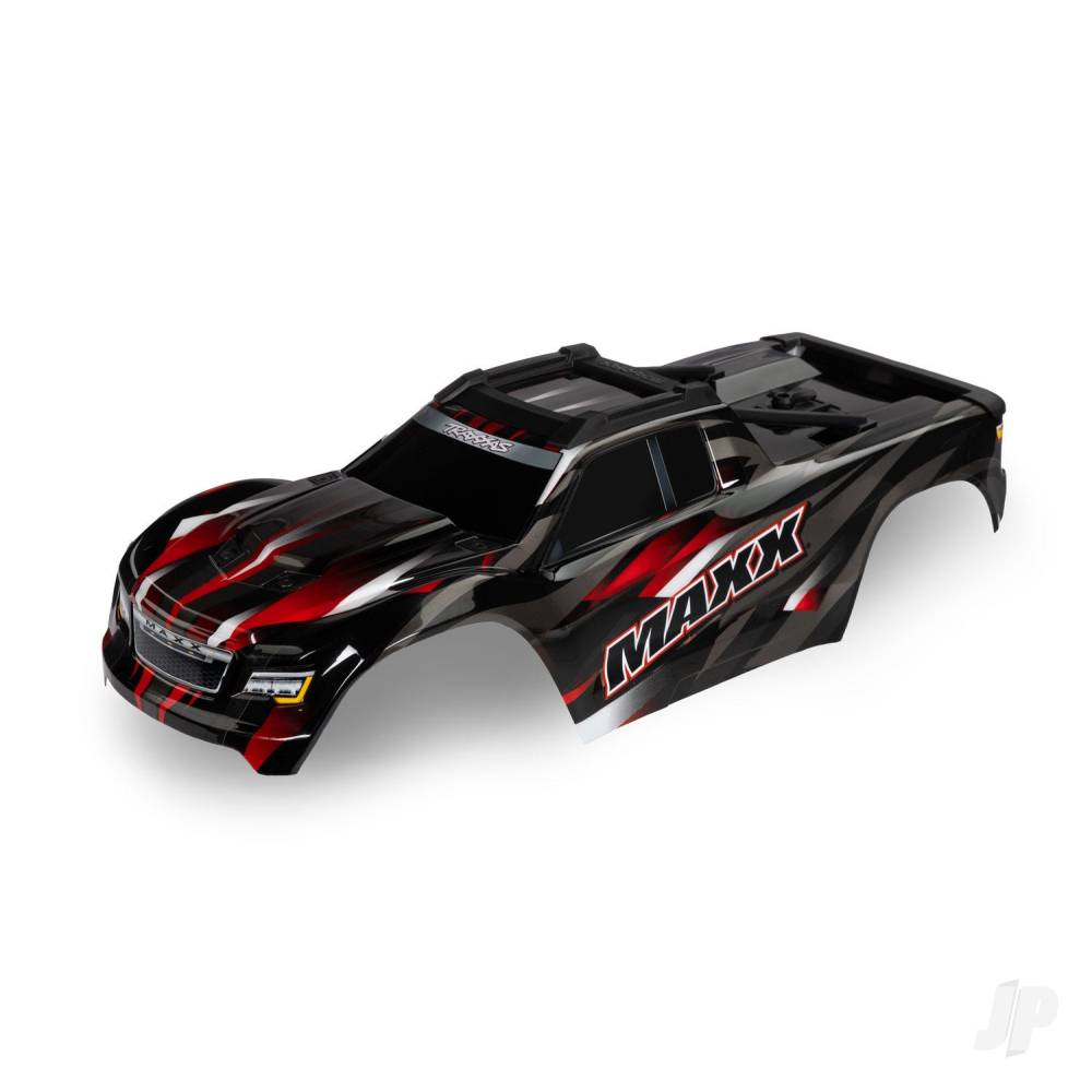 Body Maxx red (painted decals applied) (fits Maxx with extended chassis (352mm wheelbase))