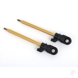 Shock shaft 72mm (GT-Maxx) (TiN-coated) (2) (assembled with rod ends and steel hollow balls)