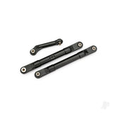 Toe links molded composite 98mm (88mm centre to centre) (black) (2)/ steering link (1)