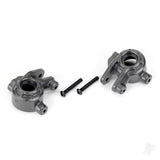 Steering blocks extreme heavy duty gray (left & right)/ 3x20mm BCS (2) (for use with #9080 upgrade kit)