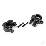 Steering blocks extreme heavy duty black (left & right)/ 3x20mm BCS (2) (for use with #9080 upgrade kit)