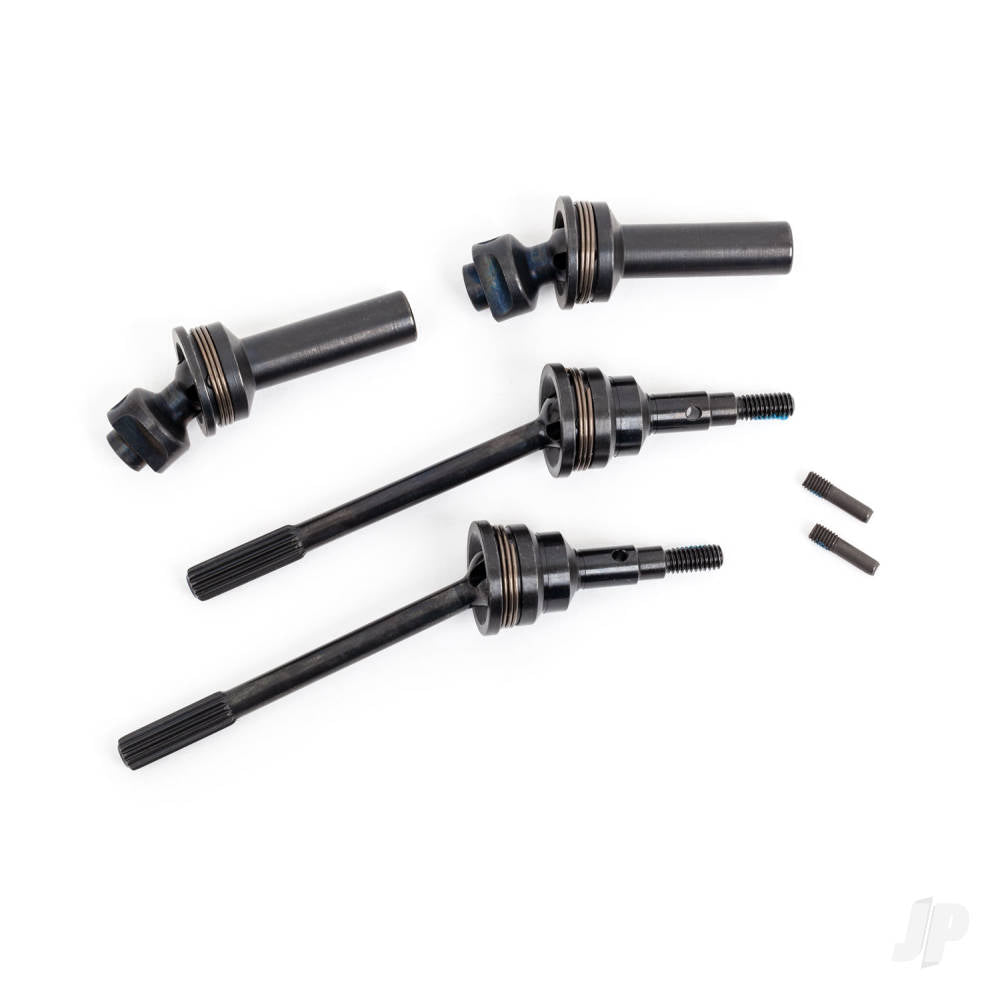 Driveshafts front extreme heavy duty steel-spline constant-velocity with 6mm stub axles (complete assembly) (2) (for use with #9080 upgrade kit)