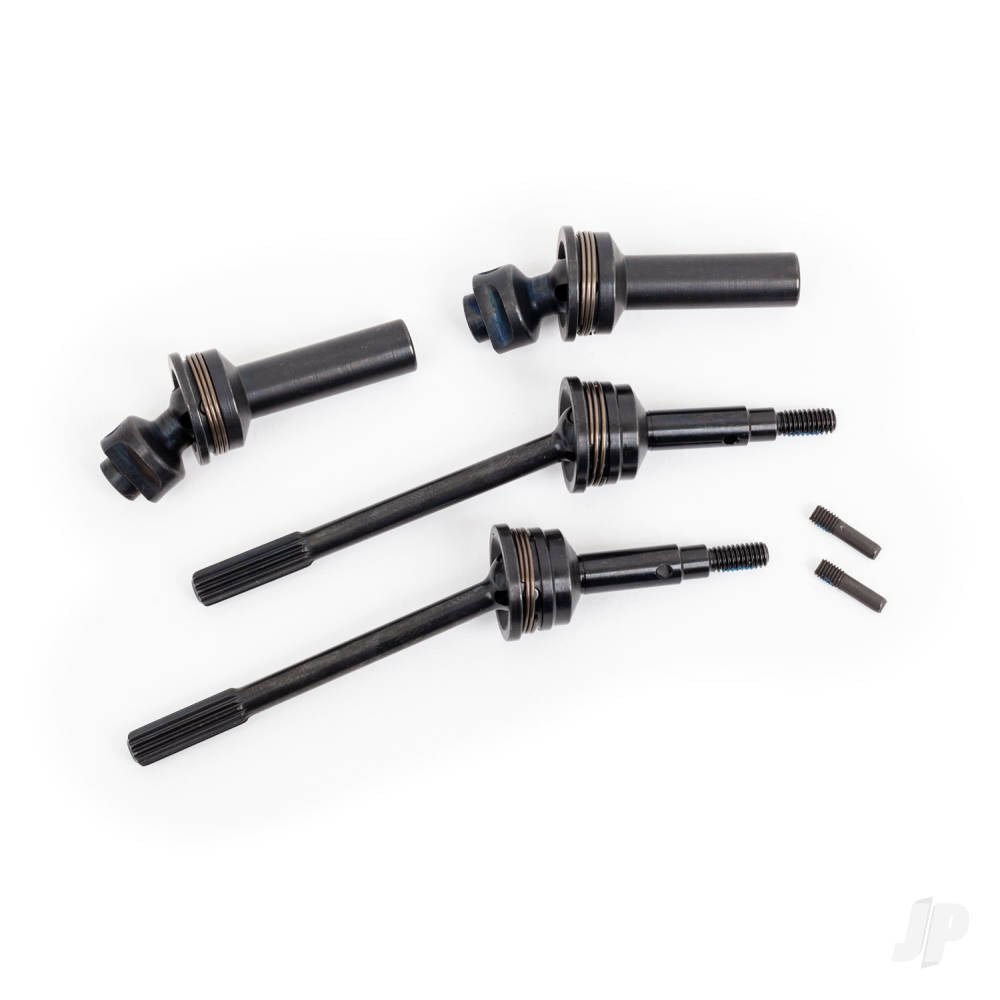 Driveshafts rear extreme heavy duty steel-spline constant-velocity with 6mm stub axles (complete assembly) (2) (for use with #9080 upgrade kit)