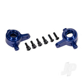 Traxxas Steering blocks 6061-T6 aluminium (blue-anodised) left & right (for use with #9080 upgrade kit)