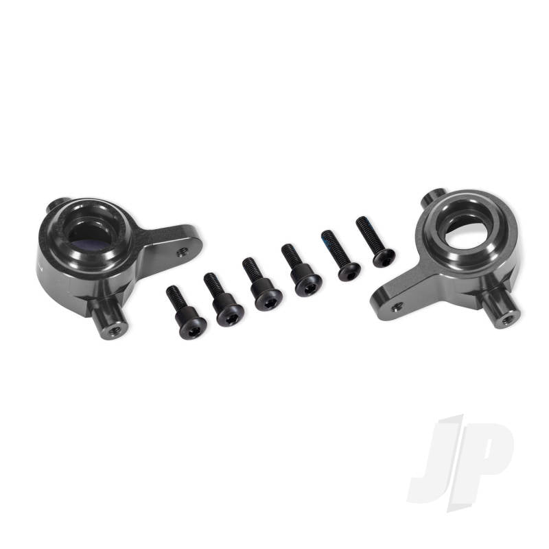 Traxxas Steering blocks 6061-T6 aluminium (grey-anodised) left & right (for use with #9080 upgrade kit)
