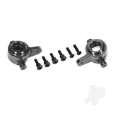 Traxxas Steering blocks 6061-T6 aluminium (grey-anodised) left & right (for use with #9080 upgrade kit)