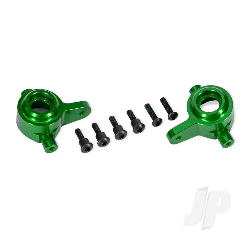 Traxxas Steering blocks 6061-T6 aluminium (green-anodised) left & right (for use with #9080 upgrade kit)
