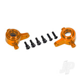 Traxxas Steering blocks 6061-T6 aluminium (orange-anodised) left & right (for use with #9080 upgrade kit)