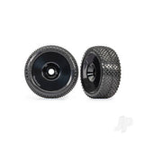 Traxxas Tyres & wheels assembled glued (black dished 3.0 wheels Response Pro 3.0 tyres foam inserts) (2)