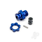 Traxxas Wheel Hub/Nut 17mm Splined Blue